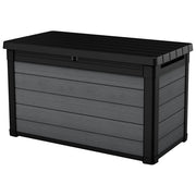 Keter K255178 Cortina Box Baule da Esterno 380 L con Chiusura Lucchettabile e Apertura Facilitata Colore Grafite