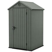 Keter 259037 Casetta da Giardino Capannone Metallico EVOTECH+ Effetto Legno Resistente agli Agenti Atmosferici 75 Kg-m² colore Verde