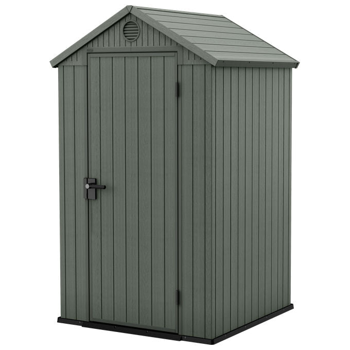 Keter 259037 Casetta da Giardino Capannone Metallico EVOTECH+ Effetto Legno Resistente agli Agenti Atmosferici 75 Kg-m² colore Verde