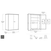 Keter 259078 Signature Venetian Armadio Portaattrezzi da Esterno 1400 L 140x73,6x170,4 cm Resina Effetto Legno Doghe colore Marrone