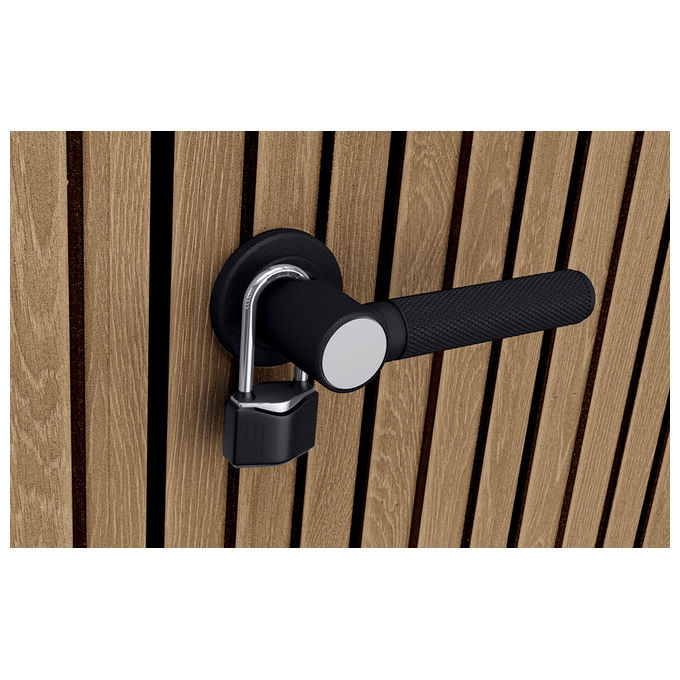 Keter 259078 Signature Venetian Armadio Portaattrezzi da Esterno 1400 L 140x73,6x170,4 cm Resina Effetto Legno Doghe colore Marrone