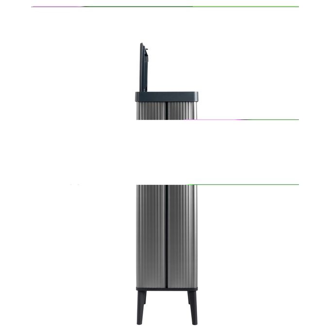 Keter 261011 Verto High Pattumiera Raccolta Differenziata Doppio Scomparto 54 L Coperchio a Pressione colore Grigio Perla