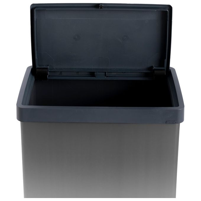 Keter 261011 Verto High Pattumiera Raccolta Differenziata Doppio Scomparto 54 L Coperchio a Pressione colore Grigio Perla