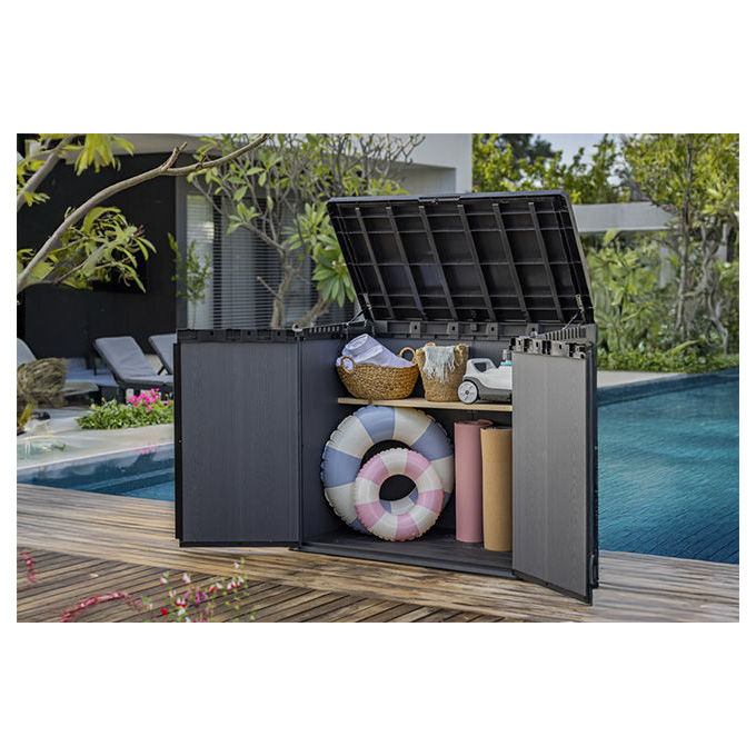 Keter 262120 Store-It-Out Darwin Baule Portattrezzi da Giardino 1150 L 140x80x120 cm colore Verde