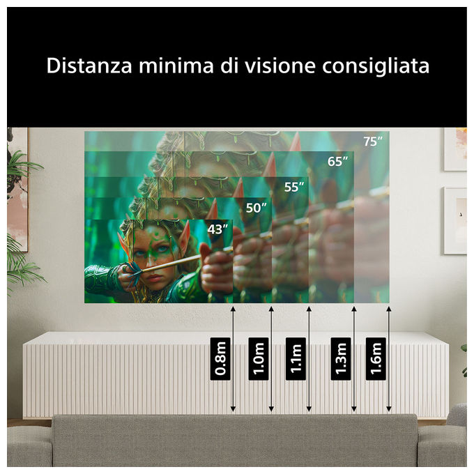 Sony K43S25M2PB Google TV 43'' 4K Ultra HD Smart TV colore Nero