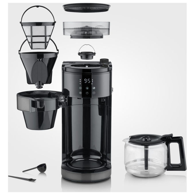 Severin KA4830 Macchina da caffe' con filtro Automatica-Manuale con macinatore integrato 10 tazze 900 W colore Nero