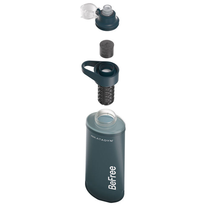 Katadyn KA8021401 BeFree Filtro per Acqua 0.5L Tecnologia a Membrana a Fibre Cave e Carboni Attivi colore Blu
