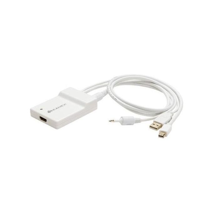 KANEX Adattatore mini DisplayPort a HDMI con uscita Toslink per video e audio di alta qualita'