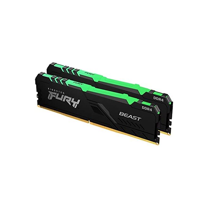 Kingston KF426C16BBAK2-32 FURY Beast Memoria RAM DDR4 32GB 2x16GB 2666MHz CL16 DIMM RGB Intel XMP 2.0