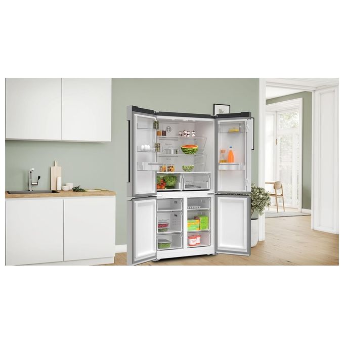 Bosch KFN96VPEA Serie 4 Frigorifero Multidoor 605 L 183 cm Classe E 38 dB No Frost (183x90,5x73,1 cm) colore Acciaio Inox