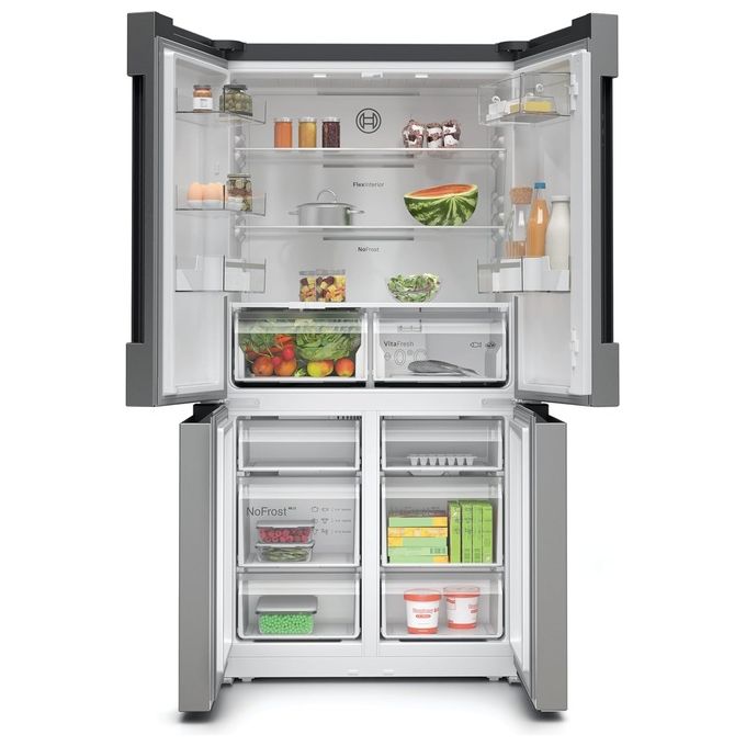 Bosch KFN96VPEA Serie 4 Frigorifero Multidoor 605 L 183 cm Classe E 38 dB No Frost (183x90,5x73,1 cm) colore Acciaio Inox