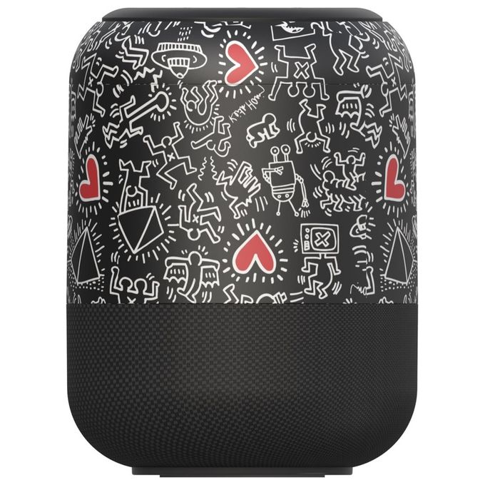 Celly KHSPEAKER Altoparlante Wireless Keith Haring 5W Bluetooth con Controllo Remoto e Ricarica USB-C colore Nero