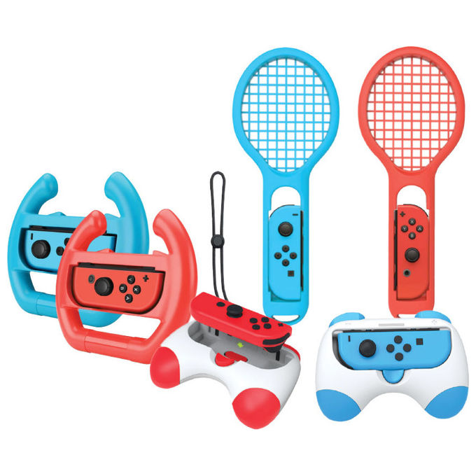 Xtreme Kit 6in1, 2 Volanti, 2 Racchette, 2 Grip Joy-Con per Nintendo Switch