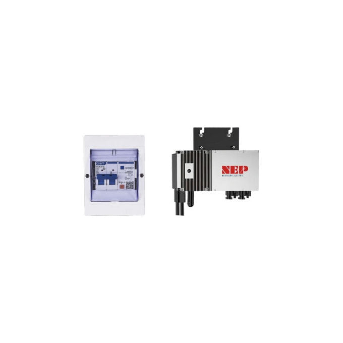GBC B2145660 Kit Pannello Solare Fotovoltaico 375 W Monocristallino Wi-Fi PlugandPlay con Inverter 300 W e Struttura per Balcone colore Nero