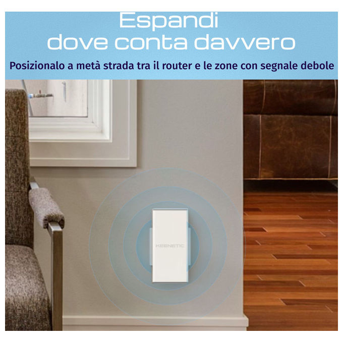 Keenetic Buddy 6 SE Ripetitore di Rete Wi-Fi AX3000 Gigabit Ethernet Bianco