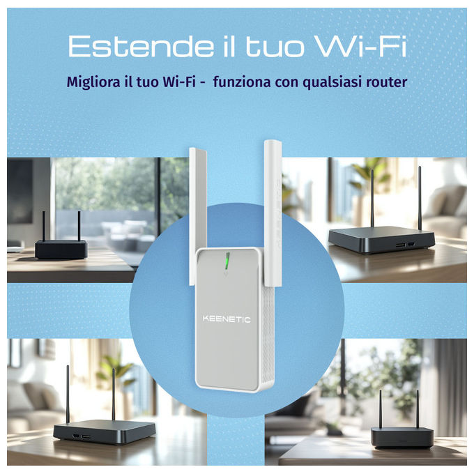 Keenetic Buddy 6 SE Ripetitore di Rete Wi-Fi AX3000 Gigabit Ethernet Bianco