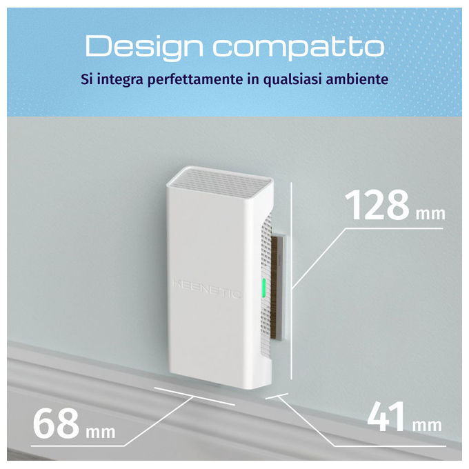 Keenetic Buddy 6 SE Ripetitore di Rete Wi-Fi AX3000 Gigabit Ethernet Bianco