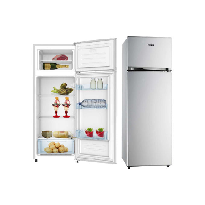 Nikkei KNDP240S Frigorifero Doppia Porta 204 L 143 cm Classe F 41 dB Statico colore Silver
