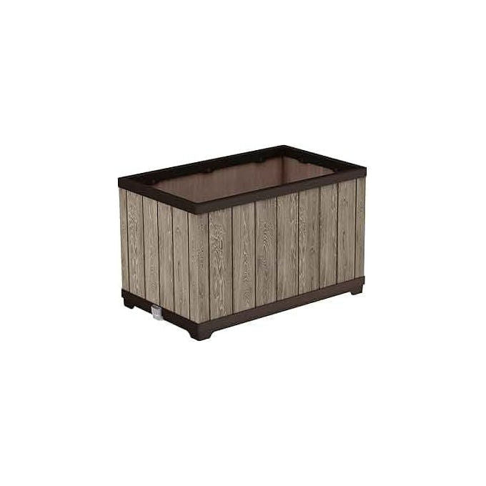 Keter 262200 Deco Fioriera Rettangolare DecoCoat con Sistema di Irrigazione Integrato 110 L colore Marrone