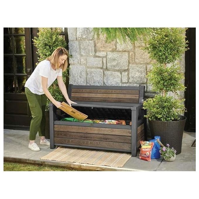 Keter 262200 Deco Fioriera Rettangolare DecoCoat con Sistema di Irrigazione Integrato 110 L colore Marrone