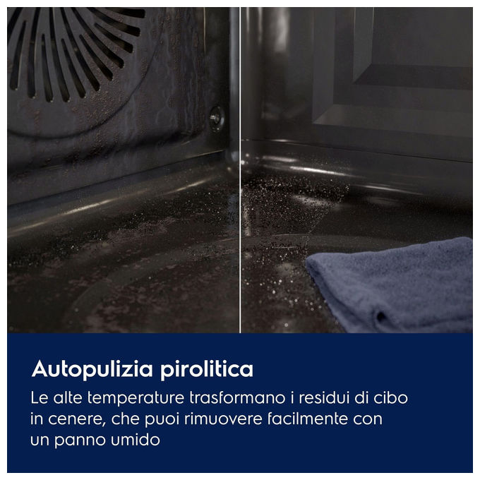Electrolux forno da incasso KOFFP46X2, 72 litri, pulizia pirolitica, classe A++, acciaio inox, touch, 3490 W