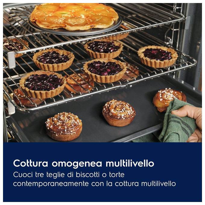 Electrolux forno da incasso KOFFP46X2, 72 litri, pulizia pirolitica, classe A++, acciaio inox, touch, 3490 W