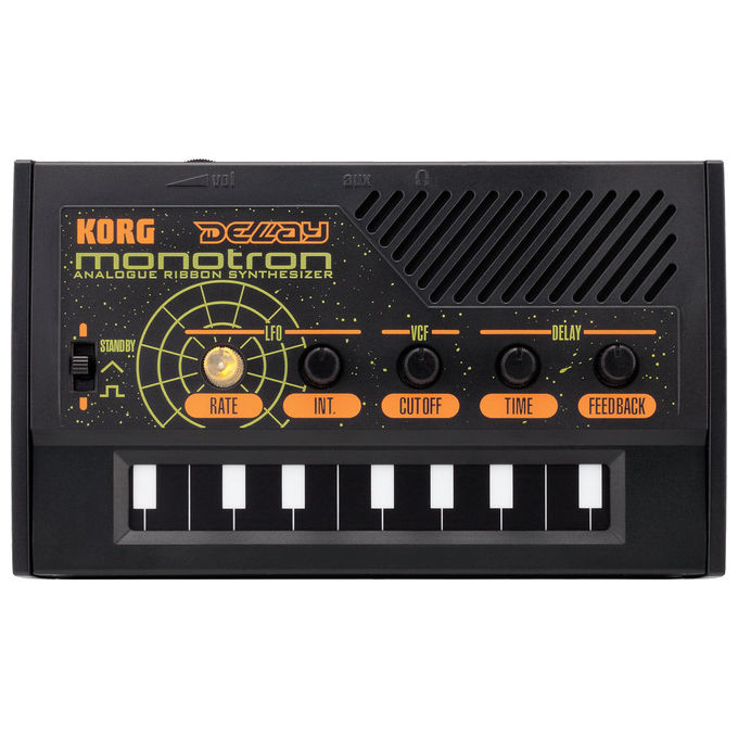 Korg KRMONODELAY monotron DELAY Sintetizzatore analogico con Space Delay e LFO colore Nero