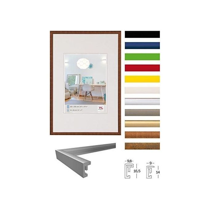 Walther New Lifestyle Cornice Portafoto 21x297cm in Plastica Blu DIN A4