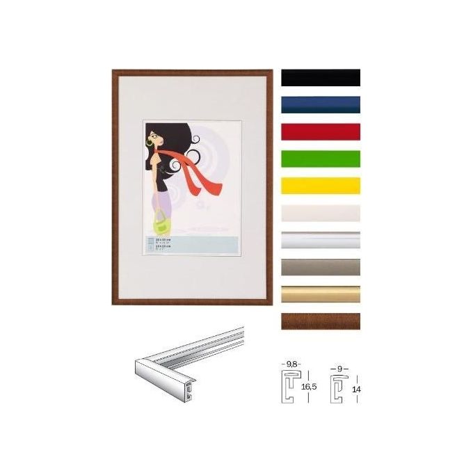 Walther New Lifestyle Cornice Portafoto 21x297cm in Plastica Blu DIN A4