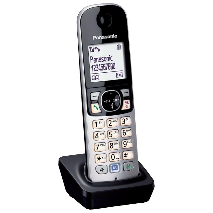 Panasonic KX-TGA685EXB Cornetta Cordless Aggiuntiva DECT Display 1.8'' Vivavoce Blocco Chiamate colore Nero