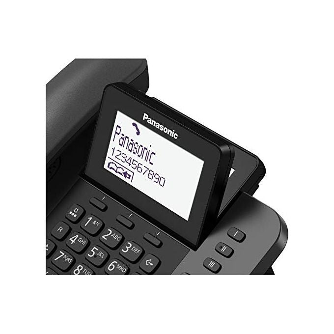 Panasonic KX-TGF310EXM Telefono fisso Display 3,4'' Vivavoce + Cordless Dect Display 1,8'' Vivavoce Nero