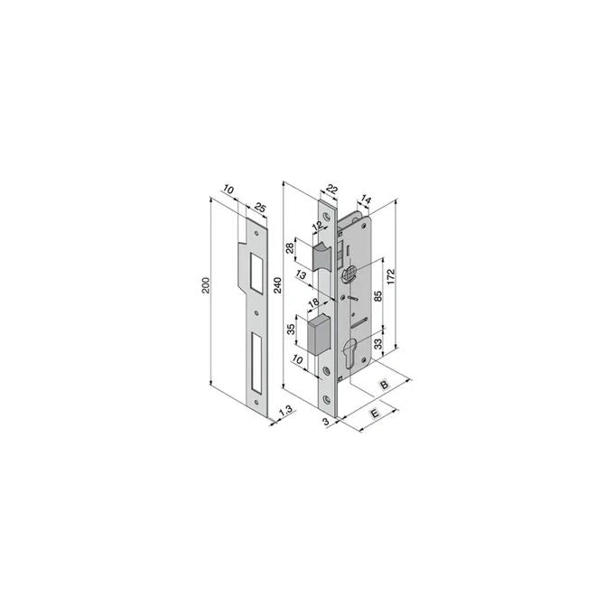 Welka Serratura Inf.legno 015.50.00.0 Welka