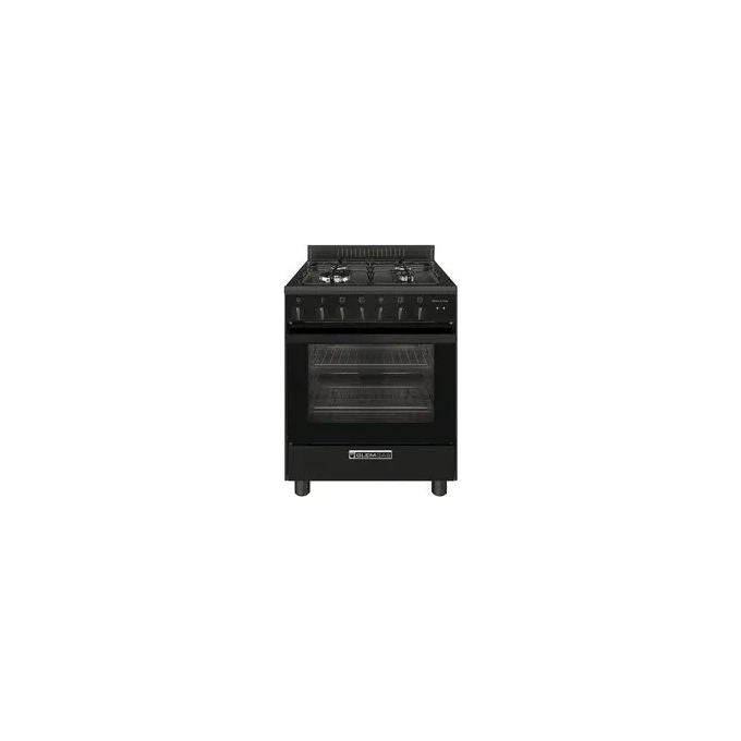 Glem Gas SE SA66TBK Specialista Cucina a Gas Forno Elettrico Ventilato 4 Zone Cottura 67 L 7 Funzioni (85x60x60 cm) colore Nero
