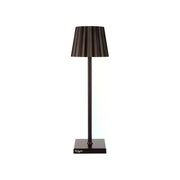 King Collection L1776621 Lampada da Tavolo a LED Ricaricabile in Alluminio e PMMA con Accensione Touch e Luce Calda Regolabile colore Ruggine