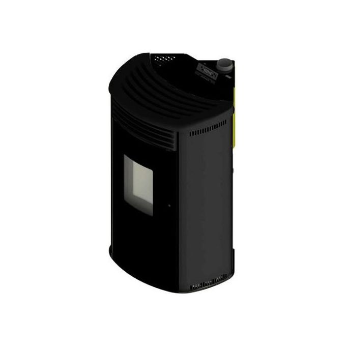 COLA LAFNF90Y MIMOSA Stufa a pellet canalizzata ad angolo Potenza termica 9,10 kW Capacita' serbatoio 16 Kg colore Nero