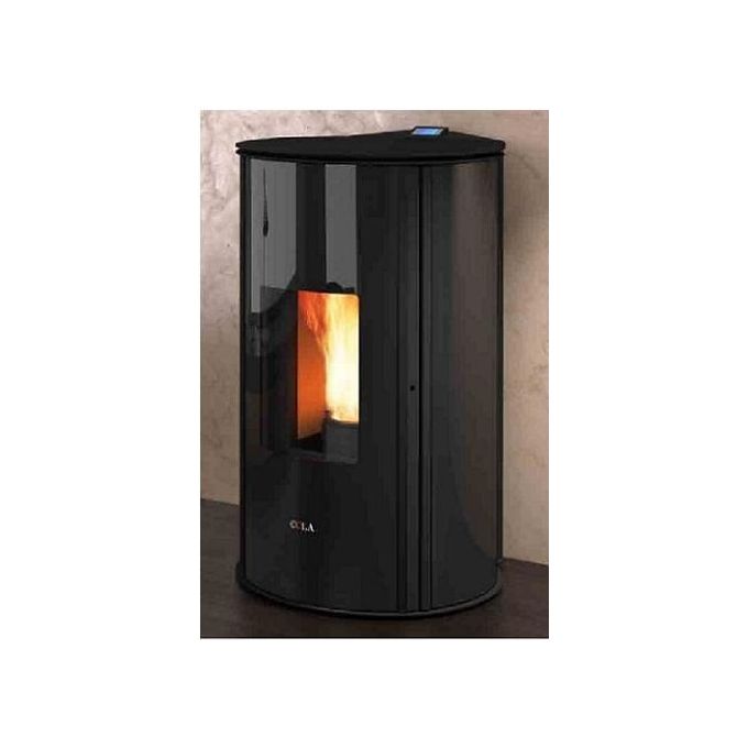 COLA LAK4H90Y WAVE Stufa a pellet Vetro installazione libera colore Nero