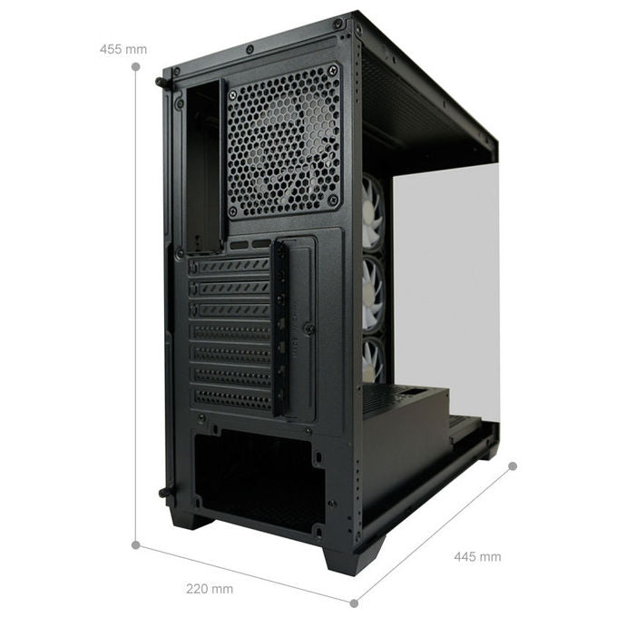 LC-Power LC-715B-ON Geh Midi ATX Gaming 715B Seamless_X Case PC ATX con ventole 120 140 mm colore Nero