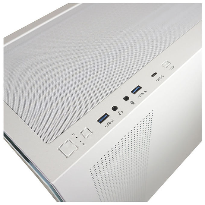 LC-Power LC-715W-ON Case Midi Tower ATX Micro-ATX Mini-ITX 3 Porte USB 3.2 Finestra Laterale colore Bianco