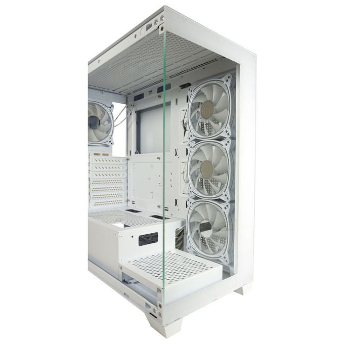 LC-Power LC-715W-ON Case Midi Tower ATX Micro-ATX Mini-ITX 3 Porte USB 3.2 Finestra Laterale colore Bianco