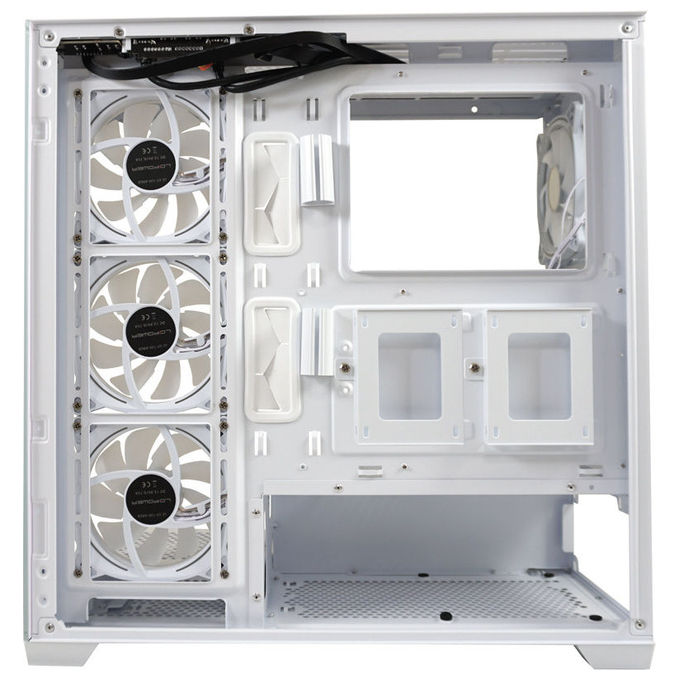 LC-Power LC-715W-ON Case Midi Tower ATX Micro-ATX Mini-ITX 3 Porte USB 3.2 Finestra Laterale colore Bianco