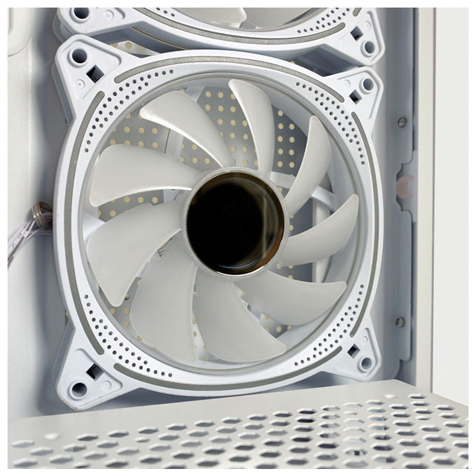 LC-Power LC-715W-ON Case Midi Tower ATX Micro-ATX Mini-ITX 3 Porte USB 3.2 Finestra Laterale colore Bianco