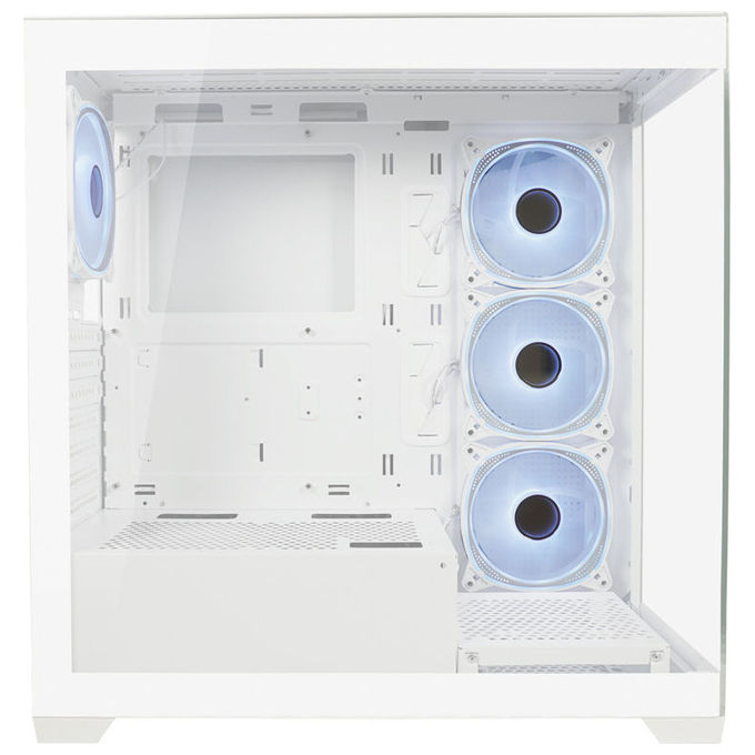 LC-Power LC-715W-ON Case Midi Tower ATX Micro-ATX Mini-ITX 3 Porte USB 3.2 Finestra Laterale colore Bianco