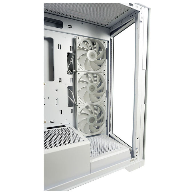 LC-Power LC-806W-ON LC-7041B-ON Midi Tower ATX Micro-ATX Mini-ITX USB 3.2 Gen 1 Type C Vetro Temperato colore Bianco