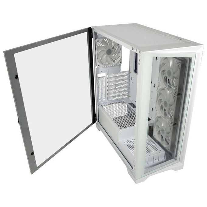 LC-Power LC-806W-ON LC-7041B-ON Midi Tower ATX Micro-ATX Mini-ITX USB 3.2 Gen 1 Type C Vetro Temperato colore Bianco