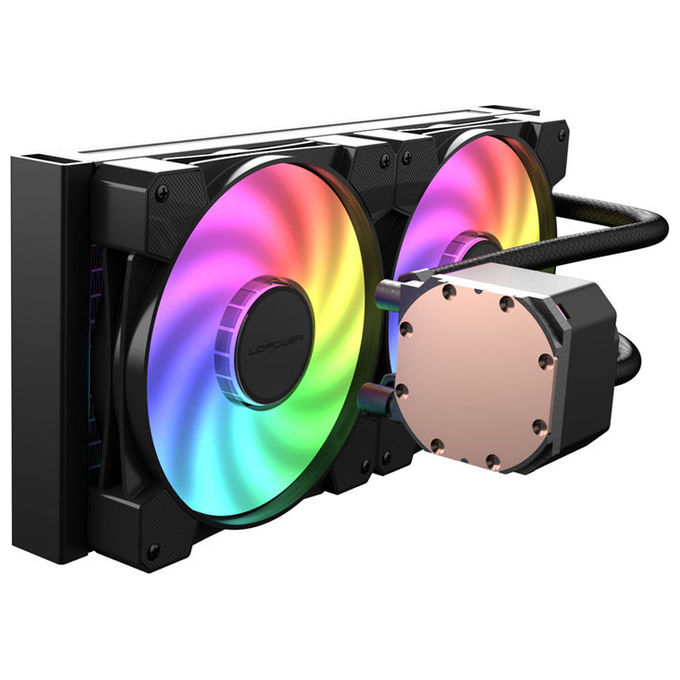 LC-Power LC-CC-280-B-ARGB JetFlow Raffreddatore Liquido 280 mm 2 Ventole 14 cm ARGB colore Nero