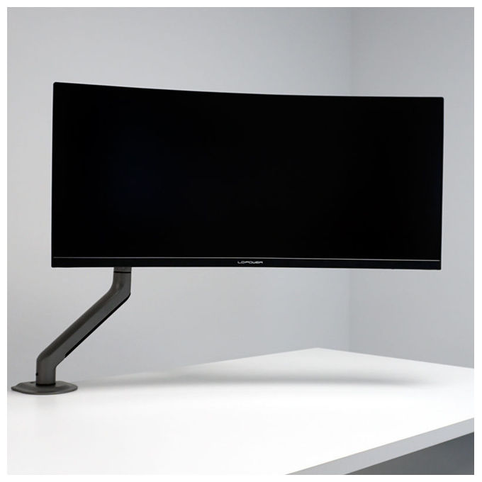 LC-Power LC-EQ-A32B Supporto per Monitor Regolabile Altezza 200-400 mm Rotazione 360° Inclinazione ±20° VESA 75x75-100x100 mm colore Nero