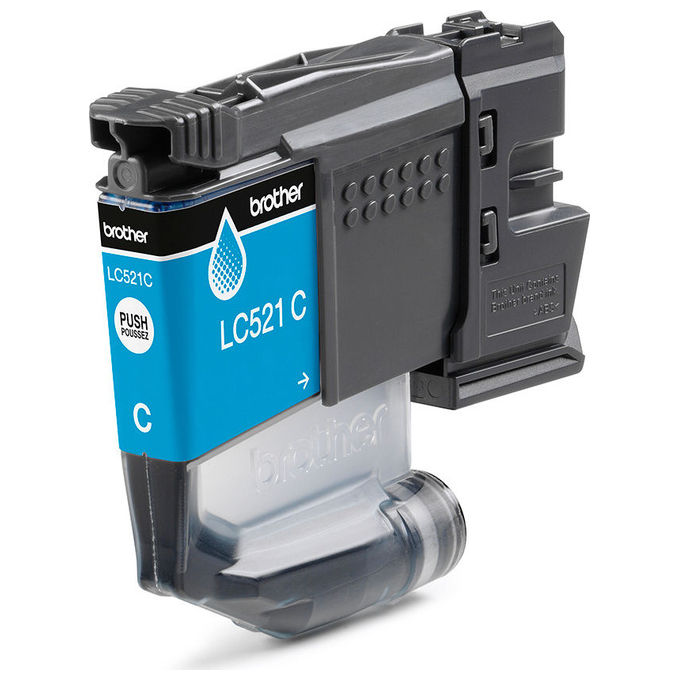 Brother, Cartuccia Inchiostro Ciano LC521C, Originale, 500 Pagine
