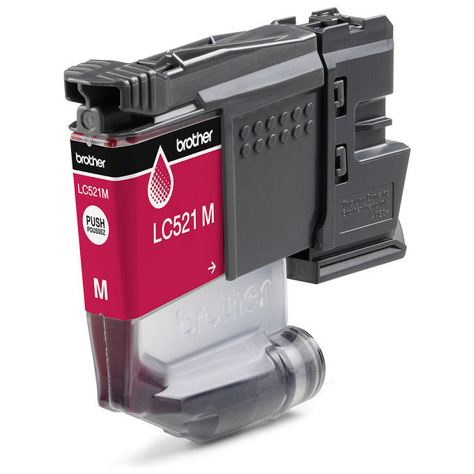 Brother, Cartuccia Magenta Originale LC521M, 500 Pagine