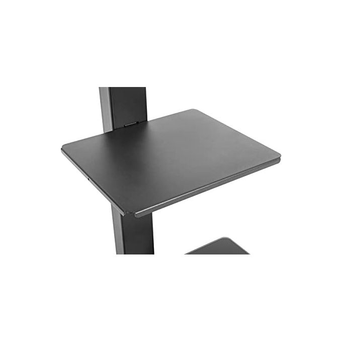NVS LCD70 Supporto TV da pavimento orientabile per TV 37''-70'' con base in vetro temperato altezza regolabile su 3 posizioni VESA fino a 600x400 mm colore Nero