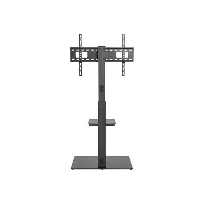 NVS LCD70 Supporto TV da pavimento orientabile per TV 37''-70'' con base in vetro temperato altezza regolabile su 3 posizioni VESA fino a 600x400 mm colore Nero